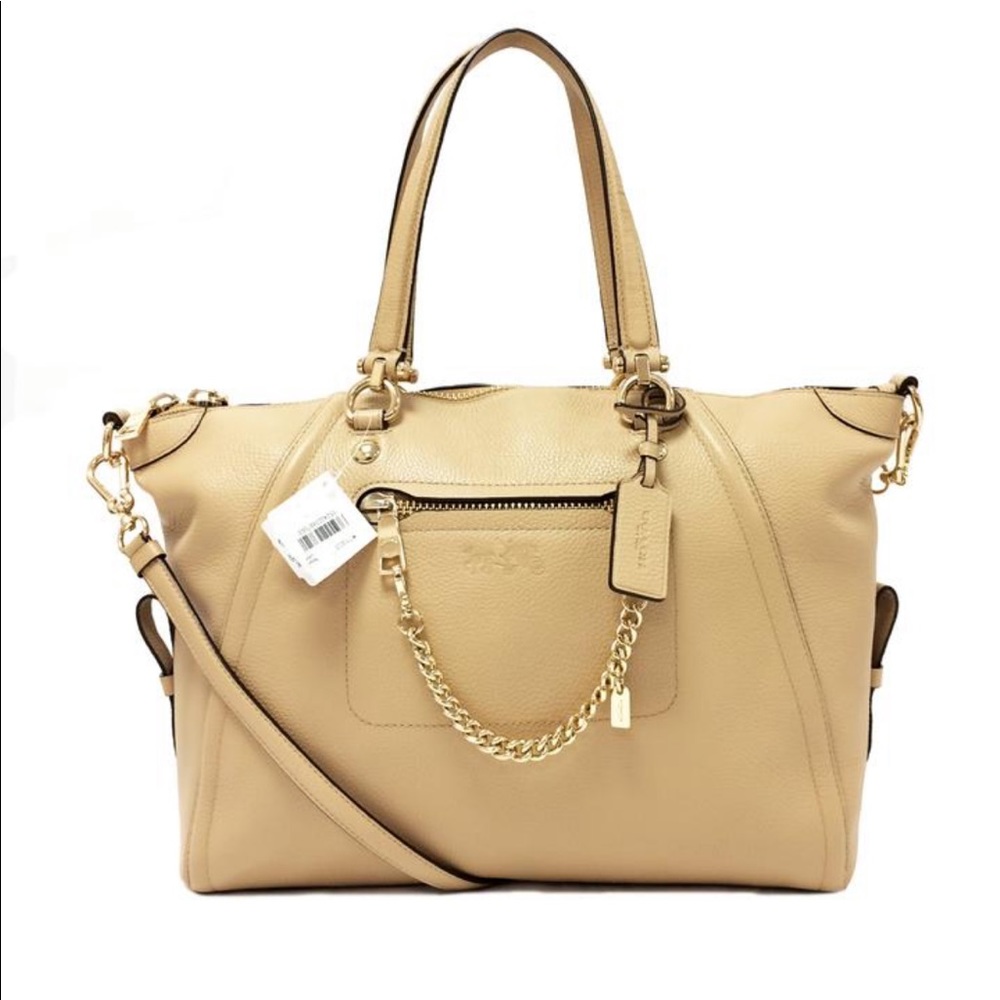 Coach Prairie Nude Pebble Satchel